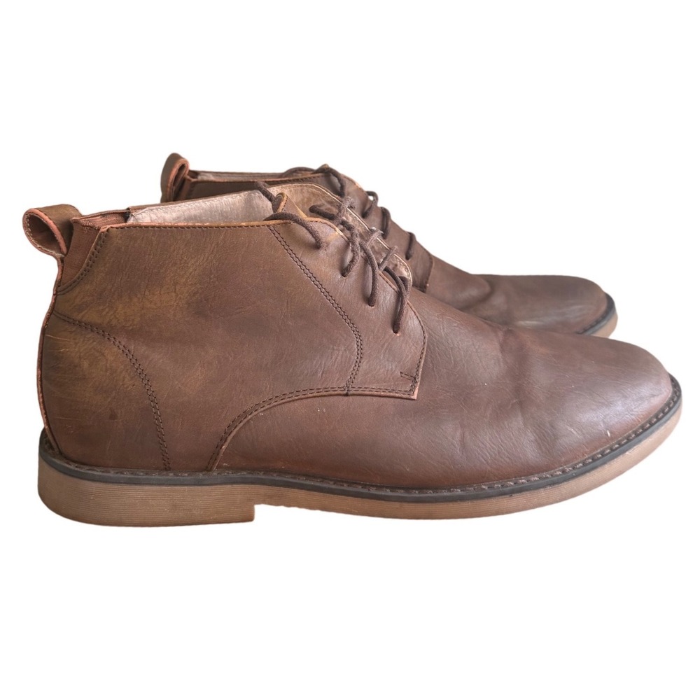 Bruno Marc Chukka Boot Mens 13 Brown CHUKKA-1 Synthetic Leather Lace Up Ankle